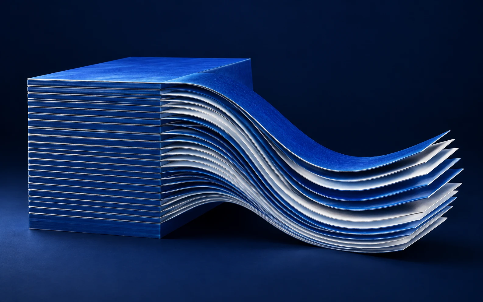 An abstract cutaway of layered computational memory